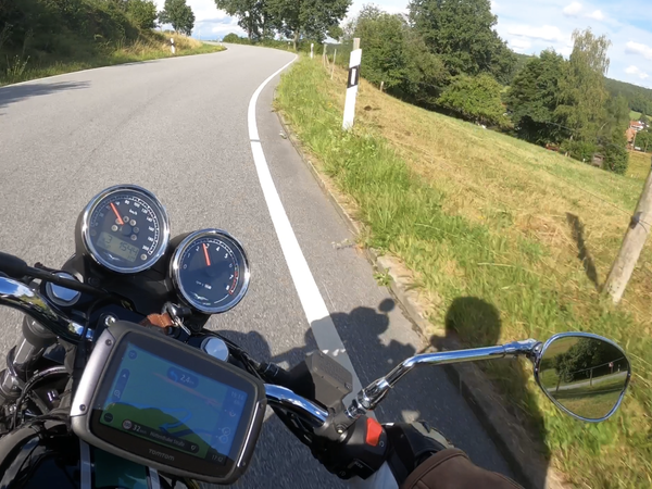 Abendrunde mit meiner Moto Guzzi